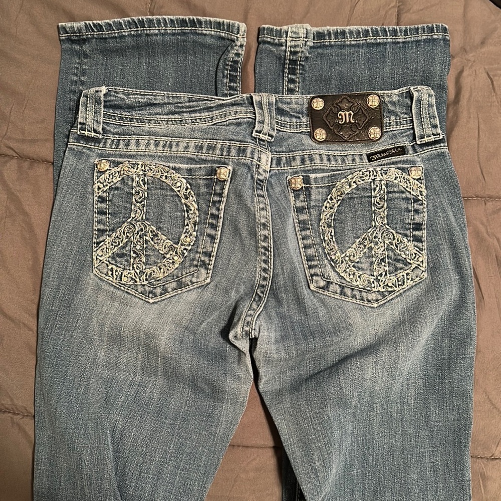 Peace sign miss me jeans